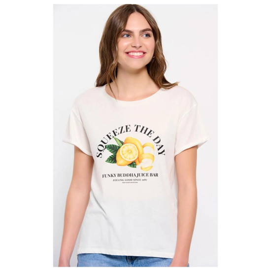 Funky Buddha Γυναικεία κοντομάνικη μπλούζα Funky Buddha Γυναικεία κοντομάνικη μπλούζα